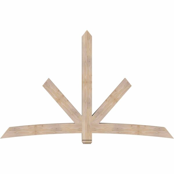 Ekena Millwork Alberta Smooth Timber Gable Bracket, Douglas Fir, 96"W x 60"H x 5 1/2"D x 5 1/2"F, 15/12 Pitch GBW096X60X0606ALB00SDF - main